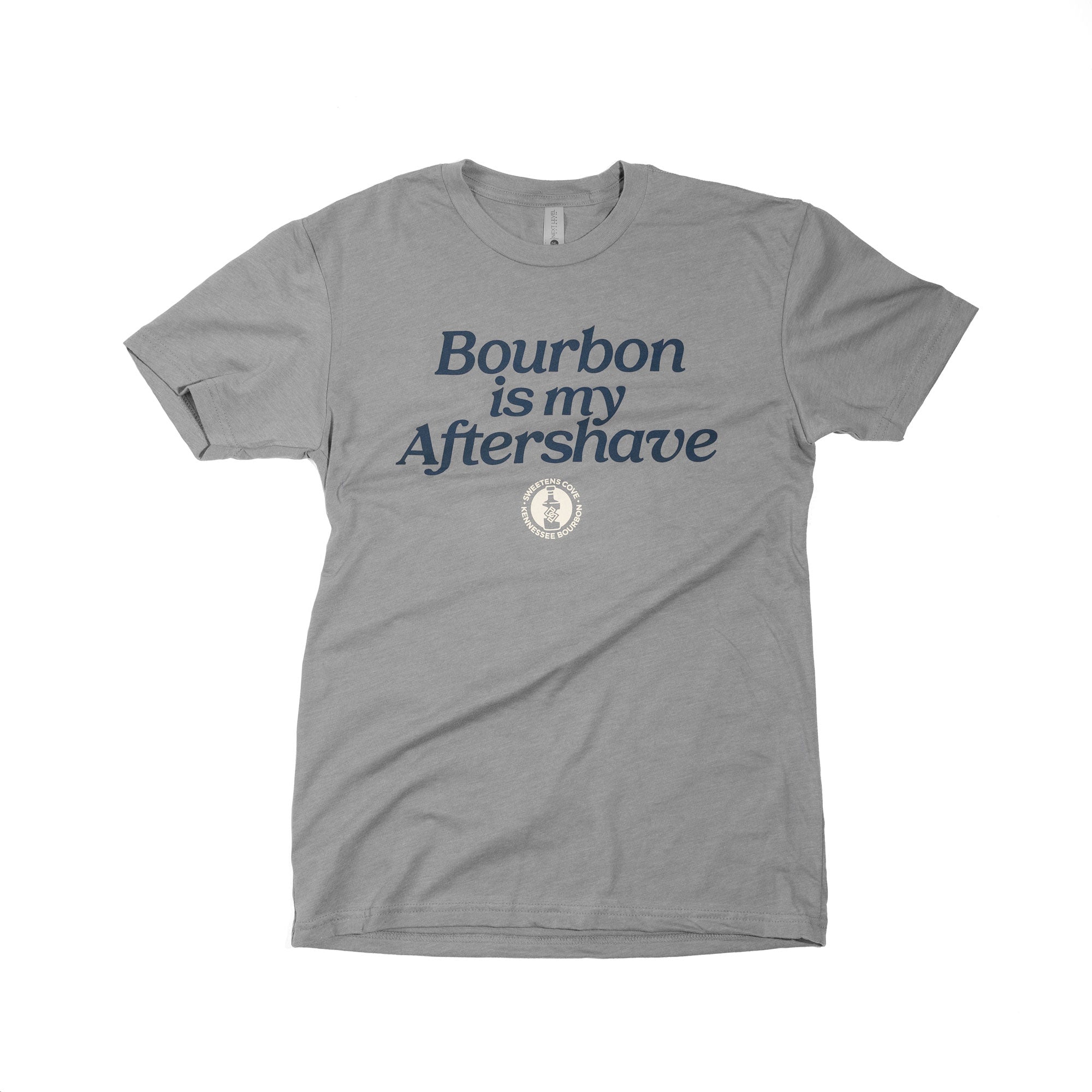 Bourbon Is My Aftershave T-Shirt - Stone Gray