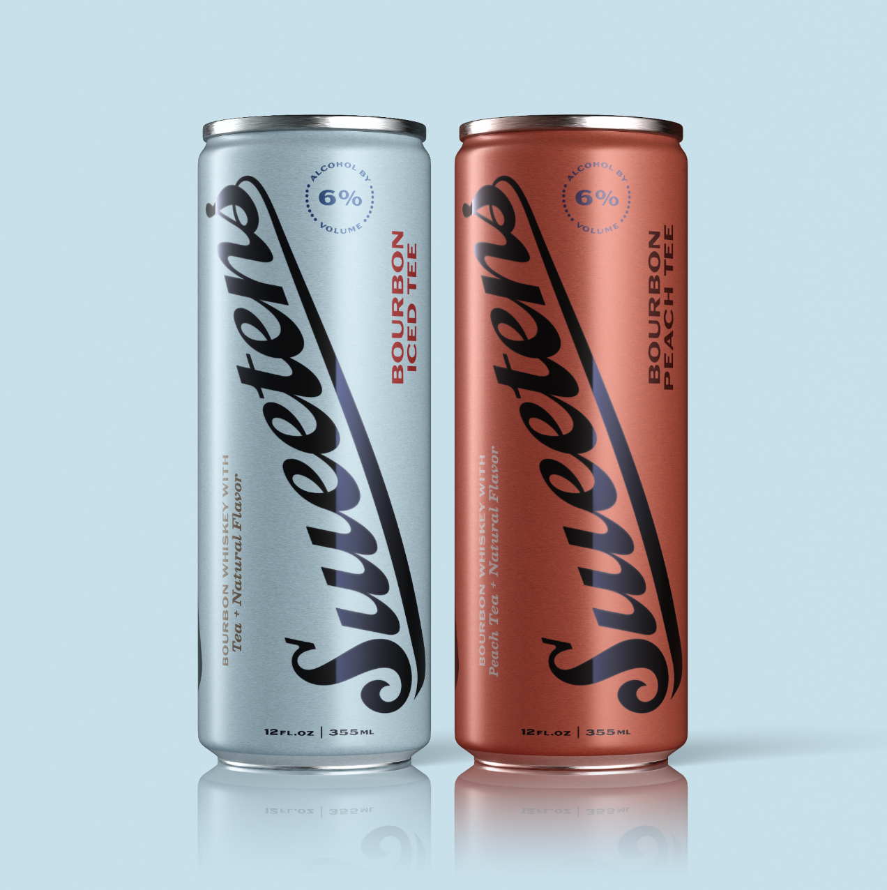 Sweetens Cove Iced Tee and Peach Tee cans
